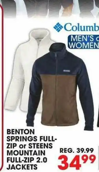 Big 5 Benton Springs Full Zip Or Steens Mountain Full Zip 2.0 Jackets offer