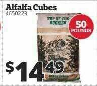 Rural King Alfalfa Cubes offer