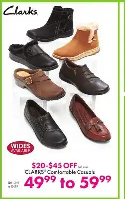 Boscov's CLARKS Comfortable Casuals offer