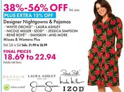Boscov's Designer Nightgowns & Pajamas offer