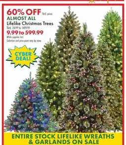 Boscov's Lifelike Christmas Trees offer