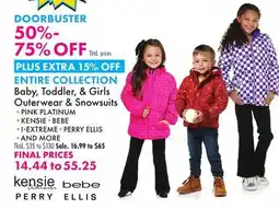 Boscov's Baby, Toddler, & Girls Outerwear & Snowsuits offer