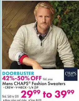 Boscov's Mens CHAPS Fashion Sweaters offer