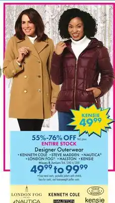 Boscov's Designer Outerwear offer