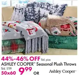 Boscov's ASHLEY COOPER Seasonal Plush Throws offer