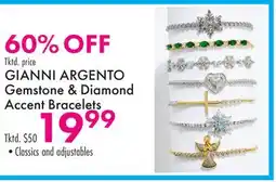 Boscov's GIANNI ARGENTO Gemstone & Diamond Accent Bracelets offer