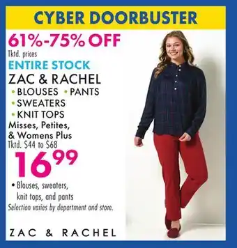 Boscov's ZAC & RACHEL offer