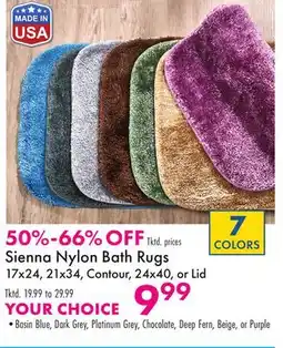 Boscov's Sienna Nylon Bath Rugs offer