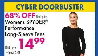 Boscov's Womens SPYDER Performance Long-Sleeve Tees offer