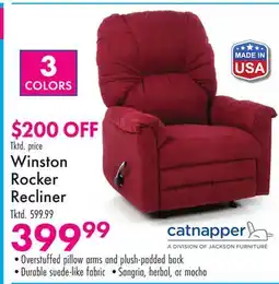 Boscov's Winston Rocker Recliner offer