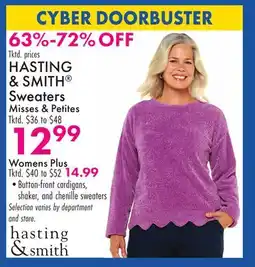Boscov's HASTING & SMITH Sweaters offer