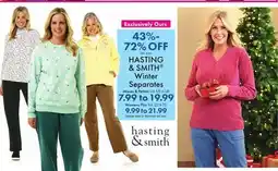 Boscov's HASTING & SMITH Winter Separates offer