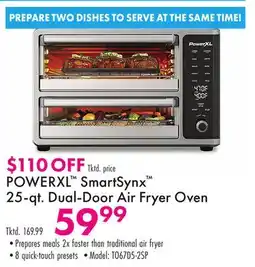 Boscov's POWERXL SmartSynx 25-qt. Dual-Door Air Fryer Oven offer