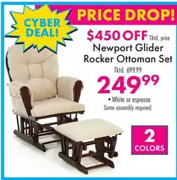 Boscov's Newport Glider Rocker Ottoman Set offer