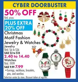 Boscov's Christmas Motif Fashion Jewelry & Watches offer