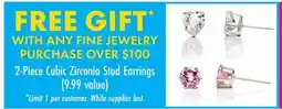 Boscov's 2-Piece Cubic Zirconia Stud Earrings offer