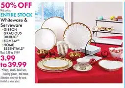 Boscov's Whiteware & Serveware offer
