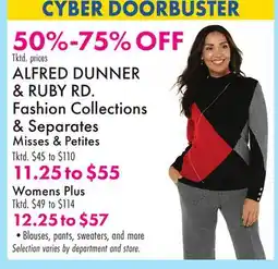 Boscov's ALFRED DUNNER & RUBY RD. Fashion Collections & Separates offer