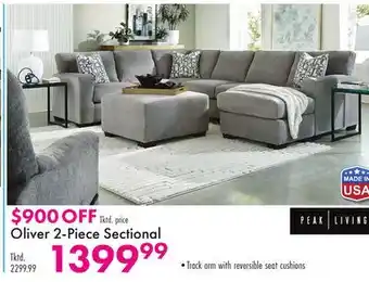 Boscov's Oliver 2-Piece Sectional offer