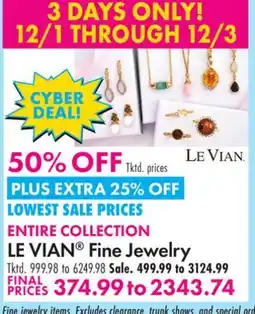 Boscov's LE VIAN Fine Jewelry offer