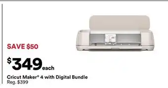 Michaels Cricut Maker 4 with Digital Bundle offer