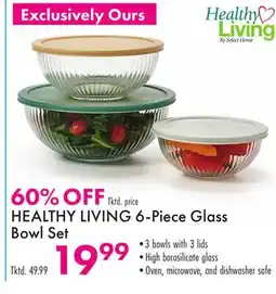 Boscov's HEALTHY LIVING 6-Piece Glass Bowl Set offer