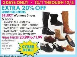 Boscov's SELECT Womens Shoes & Boots offer