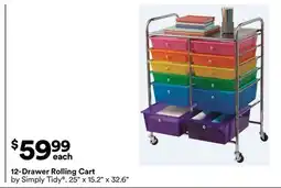 Michaels 12-Drawer rolling Cart by Simply Tidy offer