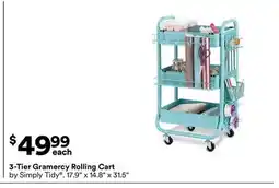 Michaels 3-Tier Gramercy rolling Cart by Tidy offer