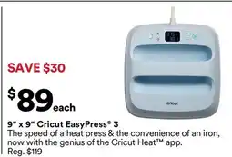 Michaels 9 x 9 Cricut EasyPress 3 offer