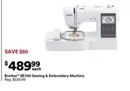 Michaels Brother Se700 Sewing & embroidery machine offer