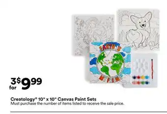 Michaels Creatology 10 x 10 Canvas Paint Sets offer