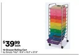 Michaels 10-Drawer rolling Cart offer