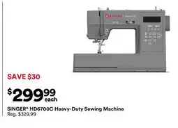 Michaels SINGer HD6700C Heavy-Duty Sewing machine offer