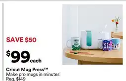 Michaels Cricut mug Press offer