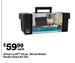 Michaels Artist's Loft 90 pc. mixed media Studio easel Art Set offer
