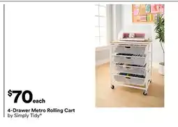Michaels 4-Drawer metro rolling Cart by Simply Tidy offer