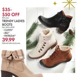 Boscov's TRENDY LADIES BOOTS offer