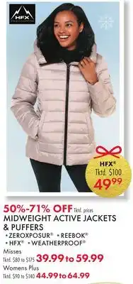 Boscov's MIDWEIGHT ACTIVE JACKETS & PUFFERS offer