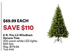 Michaels 6 ft. Pre-Lit Windham Spruce Tree offer