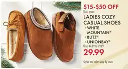 Boscov's LADIES COZY CASUAL SHOES offer