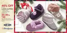 Boscov's LADIES SLIPPERS offer