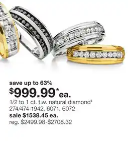 JC Penney 1/2 to 1 ct. t.w. natural diamond‡ offer