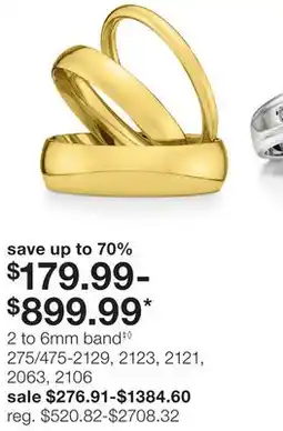 JC Penney 2 to 6mm band‡◊ offer
