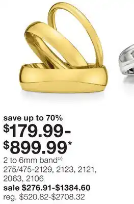 JC Penney 2 to 6mm band‡◊ offer