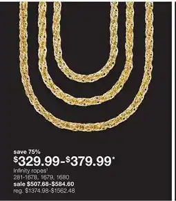 JC Penney Infinity ropes‡ offer