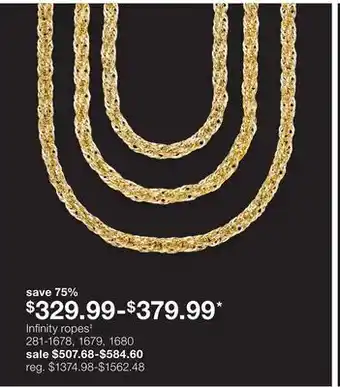 JC Penney Infinity ropes‡ offer