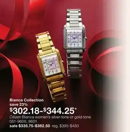 JC Penney Citizen Bianca women's silver-tone or gold-tone offer