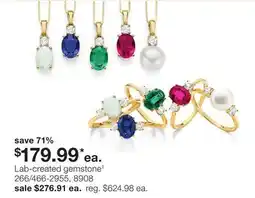 JC Penney Lab-created gemstone offer