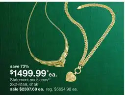 JC Penney Statement necklaces offer